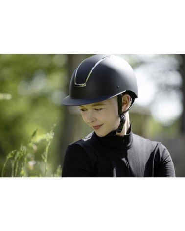 Kask Lady Shield HKM Black Shiny Silver